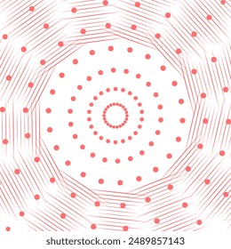 Pink Background Design Pattern Made Up of Lines and Dots. Can be used as cushion, fabric, wallpaper and gift wrap pattern or as decorative element or background in comics or cartoon.