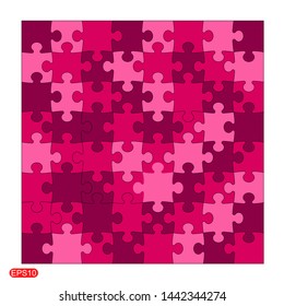 Pink background design with puzzle piece pattern.vector design