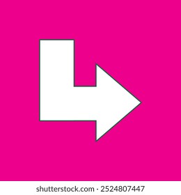 pink background direction arrow icon