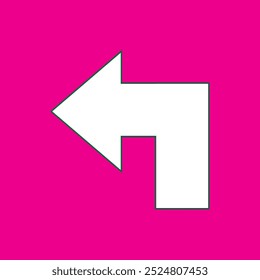pink background direction arrow icon