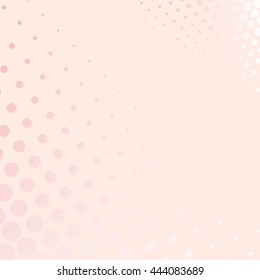 Pink background with dots from small to big - vintage vector illustration
