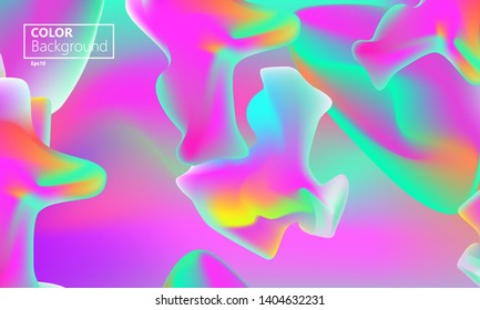 Pink background. Dynamic shapes composition. Abstract fluid design. Colorful wallpaper. Vector.