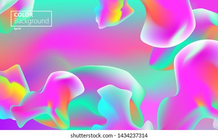 Pink background. Dynamic shapes composition. Abstract fluid design. Colorful wallpaper. Vector.