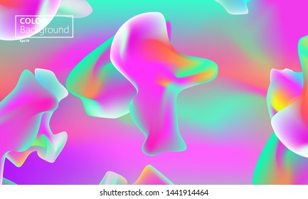 Pink background. Dynamic shapes composition. Abstract fluid design. Colorful wallpaper. Vector.