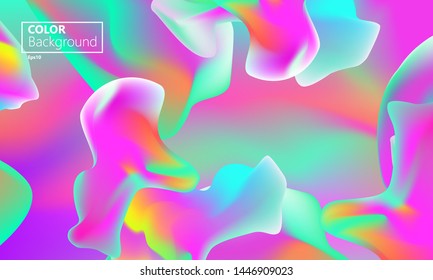 Pink background. Dynamic shapes composition. Abstract fluid design. Colorful wallpaper. Vector.