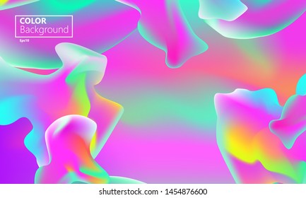 Pink background. Dynamic shapes composition. Abstract fluid design. Colorful wallpaper. Vector.