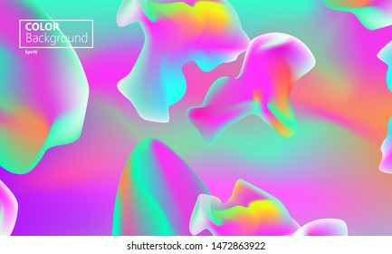 Pink background. Dynamic shapes composition. Abstract fluid design. Colorful wallpaper. Vector.