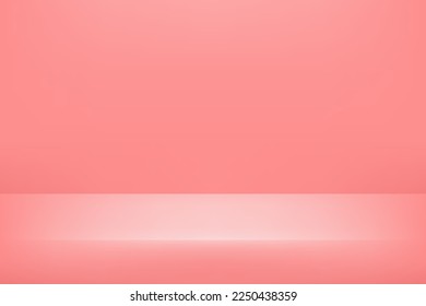 Pink Background. Empty pink studio room. blank stand display or showing product. Space for selling products on the website. Room in the 3d. Vector illustration.