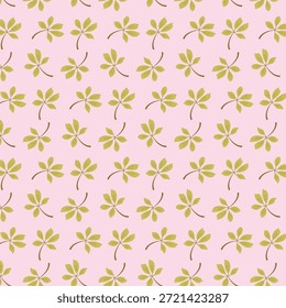 Fundo cor-de-rosa com pequenas molas verdes.