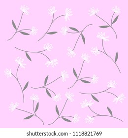 
Pink background with floral print