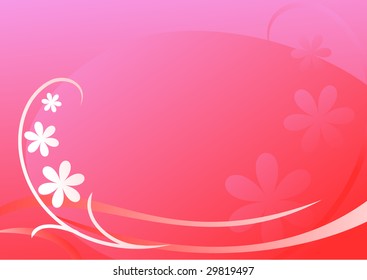 pink background with flower element