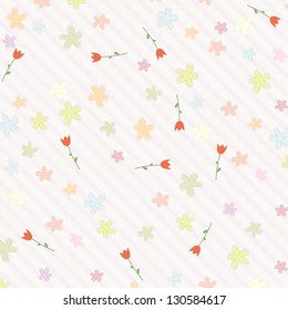 Pink background with flowers for your projects