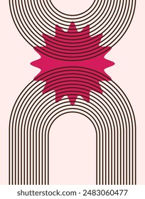 pink background with pink flowing and lines