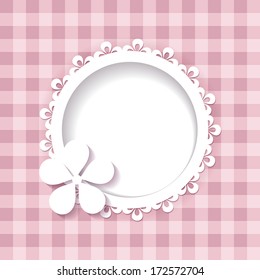pink background with a frame (a seamless pattern and a seamless lace are included in the palettes) 