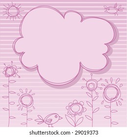 Pink background with free space for your text