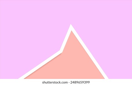 pink background with geometric shape, paper color. Clean and Elegant pink wavy lines banner template. horizontal pink frame on pastel background. Modern geometric, Minimalist Design presentation
