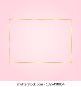 pink background with a golden frame on transparent base