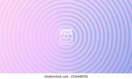 Pink background and pink gradation circles. spreading circles