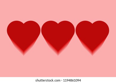 Pink background with heart.