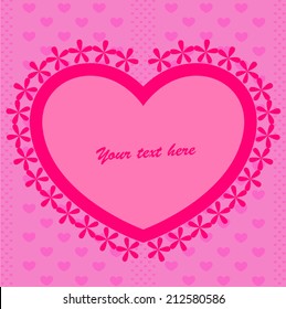 Pink background with heart