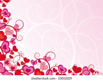 Pink background with heart