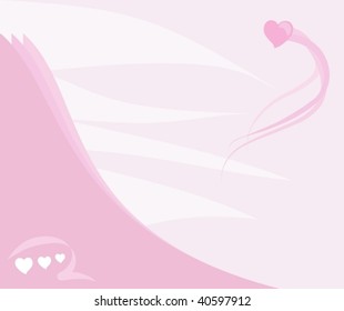 Pink background with heart