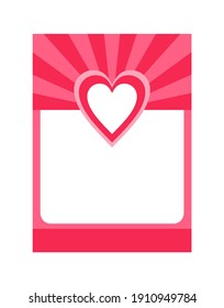 fondo rosa con corazón, borde de marco