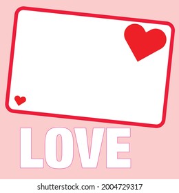 Pink background with hearts for making cards.