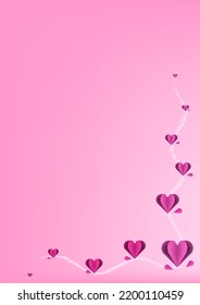 pink background with hearts
valentine template design