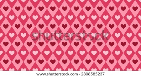 Pink background with hearts. Valentine's Day pattern.