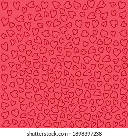 PinK background with hearts. Vector illustration.