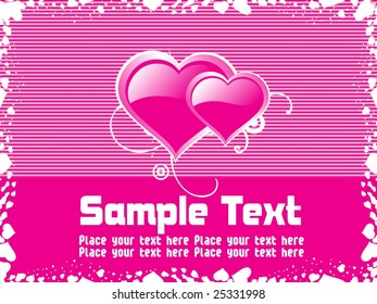 pink background illustration text