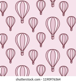 pink background line balloons vector. 