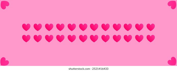Fondo rosa con muchos corazones