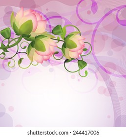 pink background with lotus flower