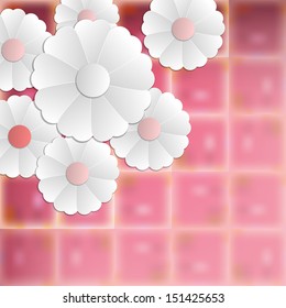 pink background with magic flowers
