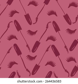 pink background with mascara and lashes
