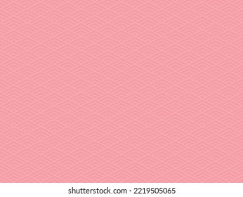 Pink background material of Japanese traditional pattern called "lozenge pattern".