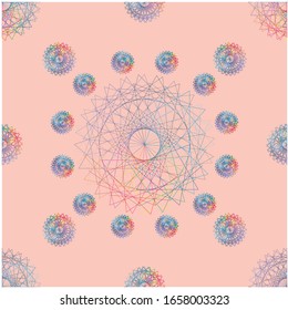 Fondo rosado en el vector de patrones de forma colorida