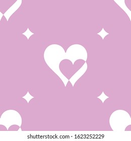 pink background on white heart pattern vector