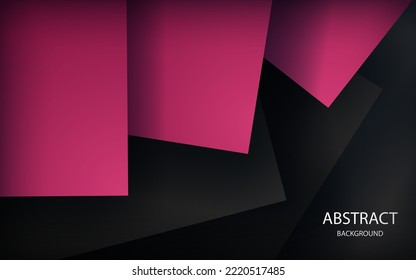 pink background overlap dimension grey vector illustration message board for text and message design modern website