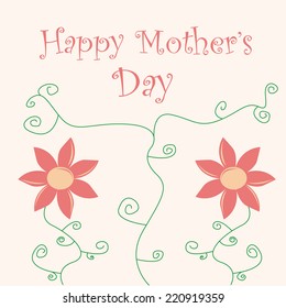 a pink background with a pair of flowers and text for mother's day