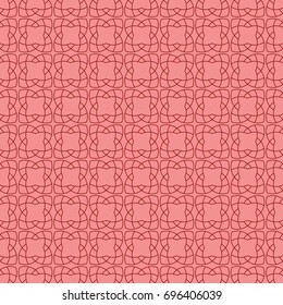 Pink background. Pale red geometric seamless pattern for web, paper and textile. Vector illustration