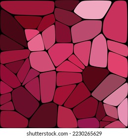 Pink background of pebbles. Presentation template. polygonal style. Geometric background.