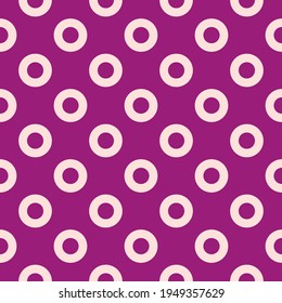 Pink Background And Polka Dots Pattern. Seamless Polka Dots Pattern. Vector Seamless Polka Dots And Pink Background.