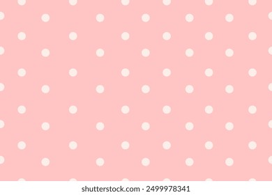 Arrière-plan rose avec illustration à motif polkadot