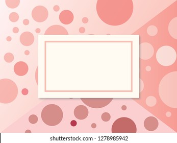 pink background postcard for valentines day