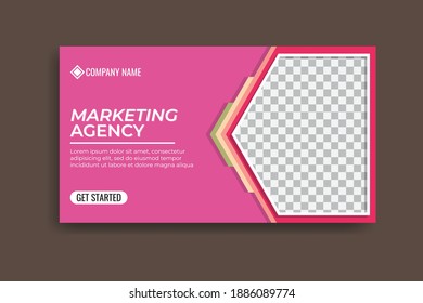 rosafarbene Hintergrundeposter-Design und Fünfeckfotorrahmen. Großartige Vektorgrafiken für Social Media, Produktmarketing, Verkaufsförderung, Online-Shop, Flyer, Banner etc.