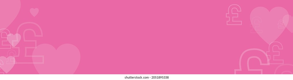 pink background, random minimalist currency dollar pound symbol illustration vector for logo, card, banner, web and printing.