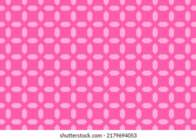 pink background with a rather large seven segment motif, predominantly pink